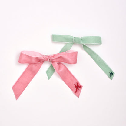 Velvet Bow - Mint