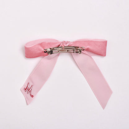 Velvet Bow - Pink